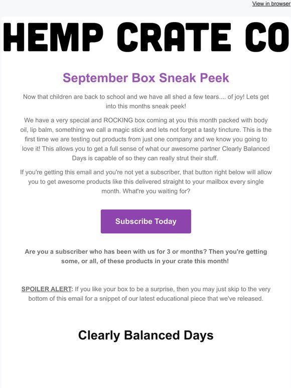 September Box Sneak Peek! 
