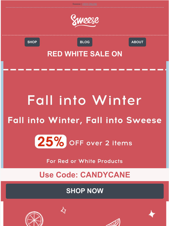 RED WHITE SALE ON