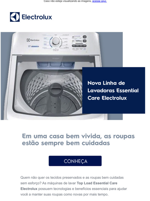 Electrolux Confira a nova linha de Lavadoras Essential Care! Cuidado