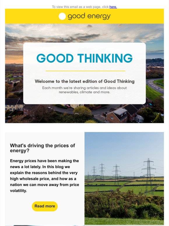 Good Thinking: Green updates from the Good Energy team
