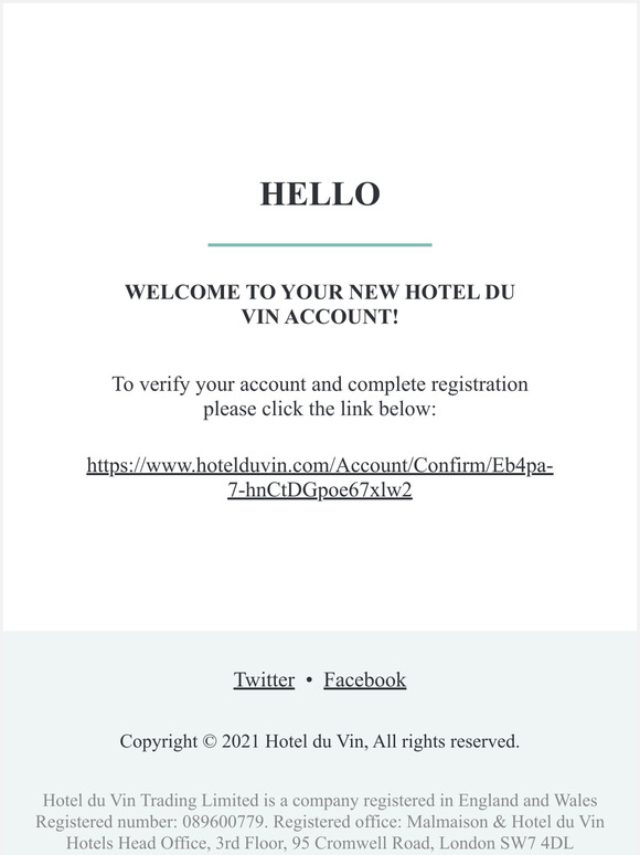 Please verify your new account