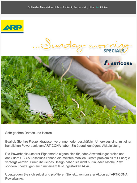 ARTICONA Powerbanks  fr mehr Power