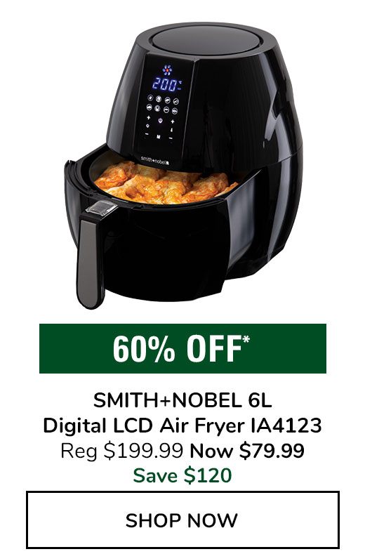 Smith & Nobel Digital Air Fryer LCD 6L Black IA4123