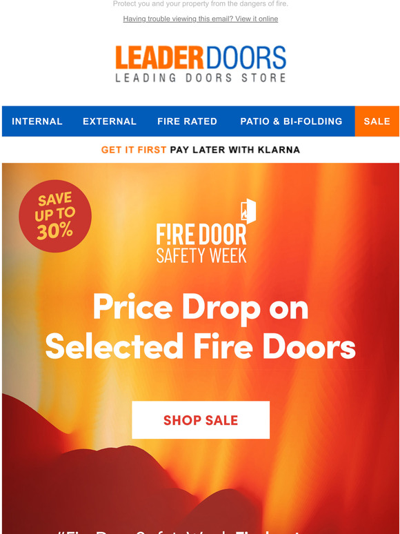 Leader Doors Save up to 30 on selected fire doors FireDoorSafetyWeek