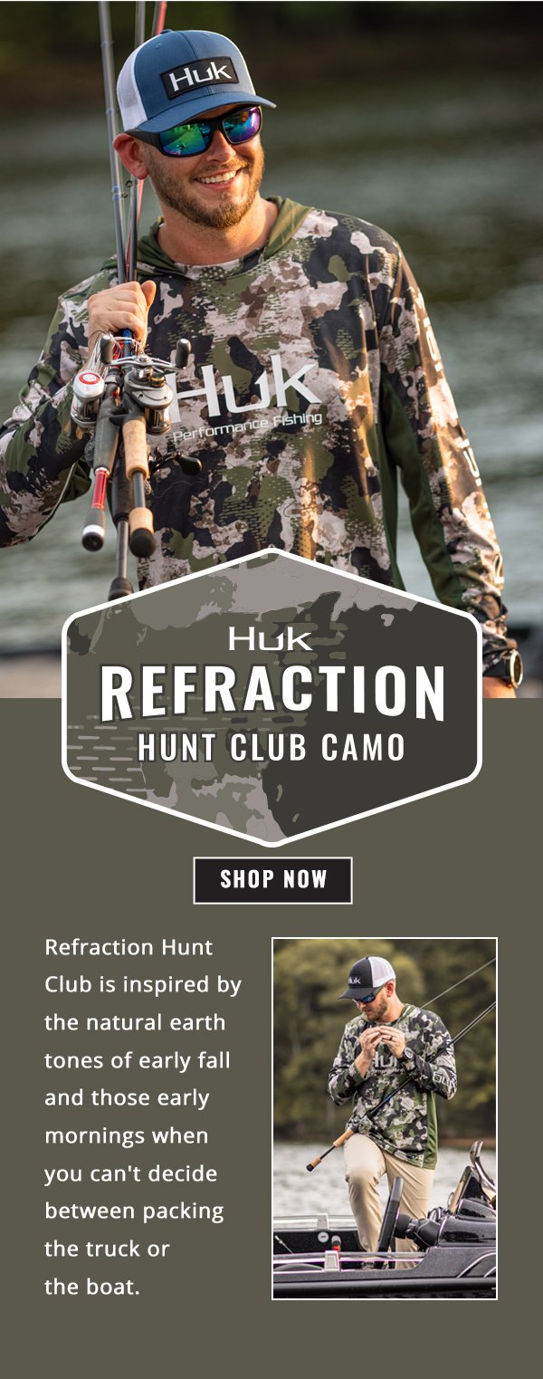 Huk Performance Fishing: Explore Our New Camo: Refraction Hunt Club