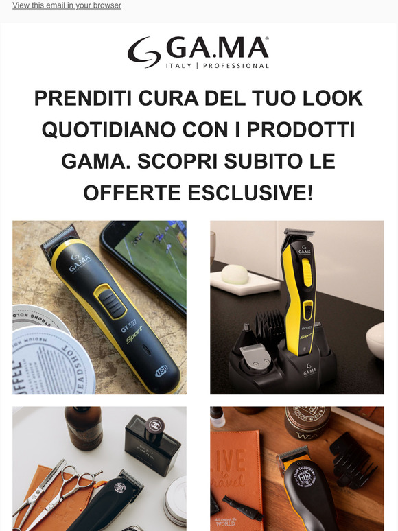 Prenditi cura del tuo look con Gama Professional. Approfitta subito delle offerte esclusive!
