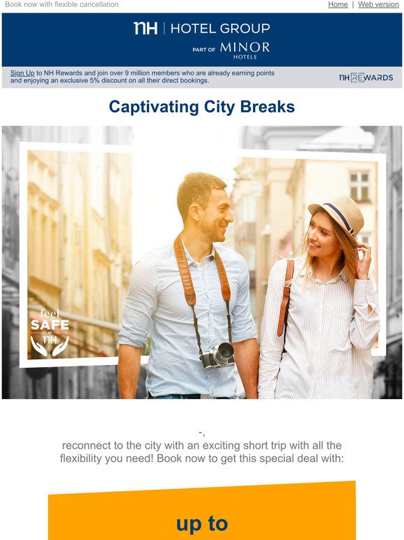 Up to 20% off for captivating city breaks, -