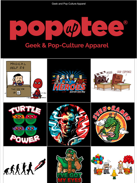 Pop Up Tee We Can Be Heroes just released 35 OFF! Milled