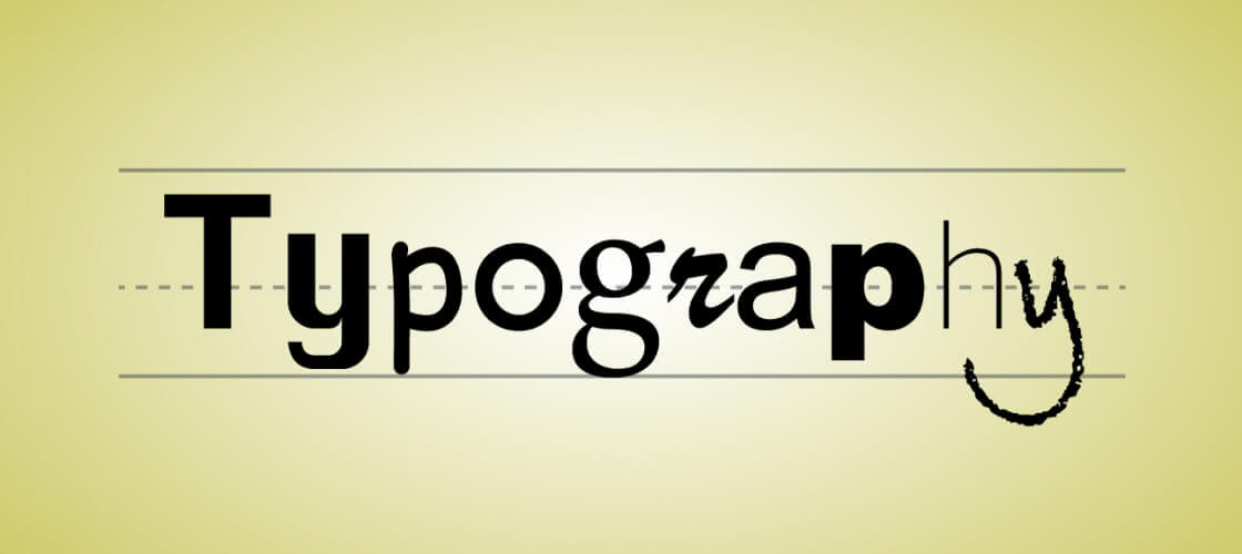 Typograph spelled out with each letter in a different font