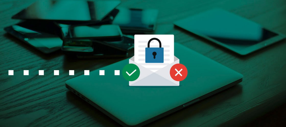 letter with a padlock on it coming out of an envelope
