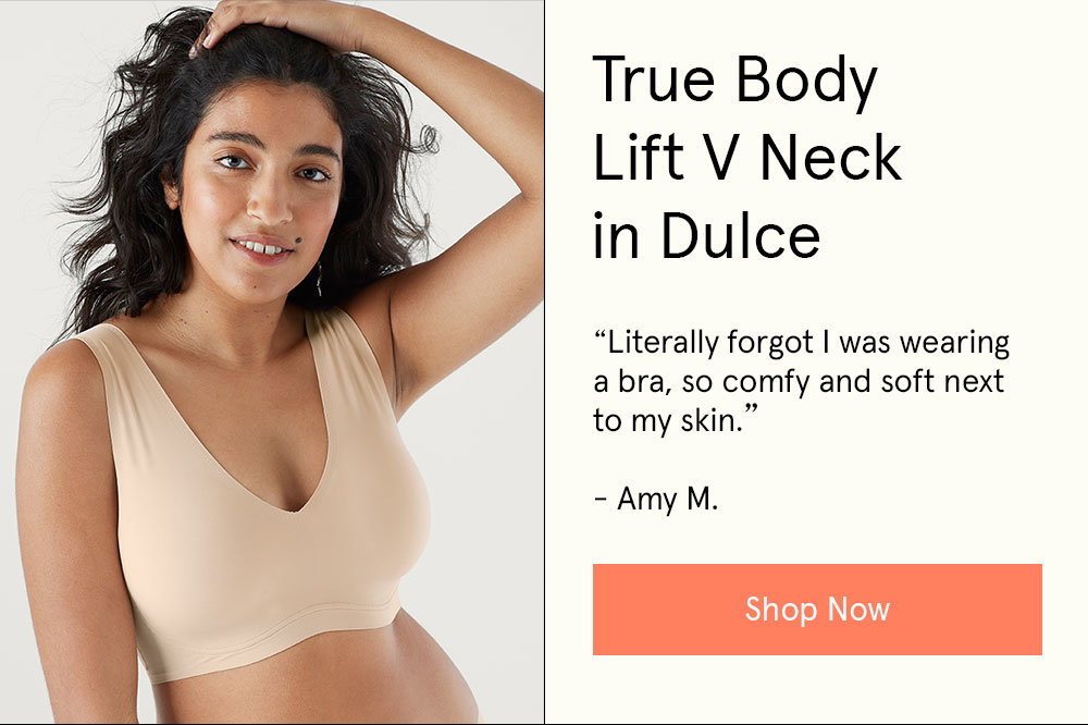 True & Co. True Body Lift Full V-neck Bralette In Dulce