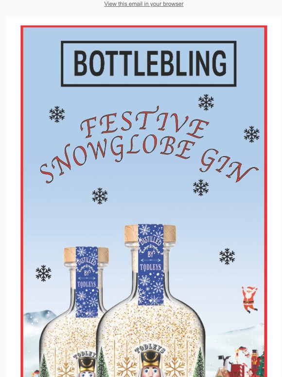 Bottle Bling Mesmerising Flavoured Snow Globe Gin Milled