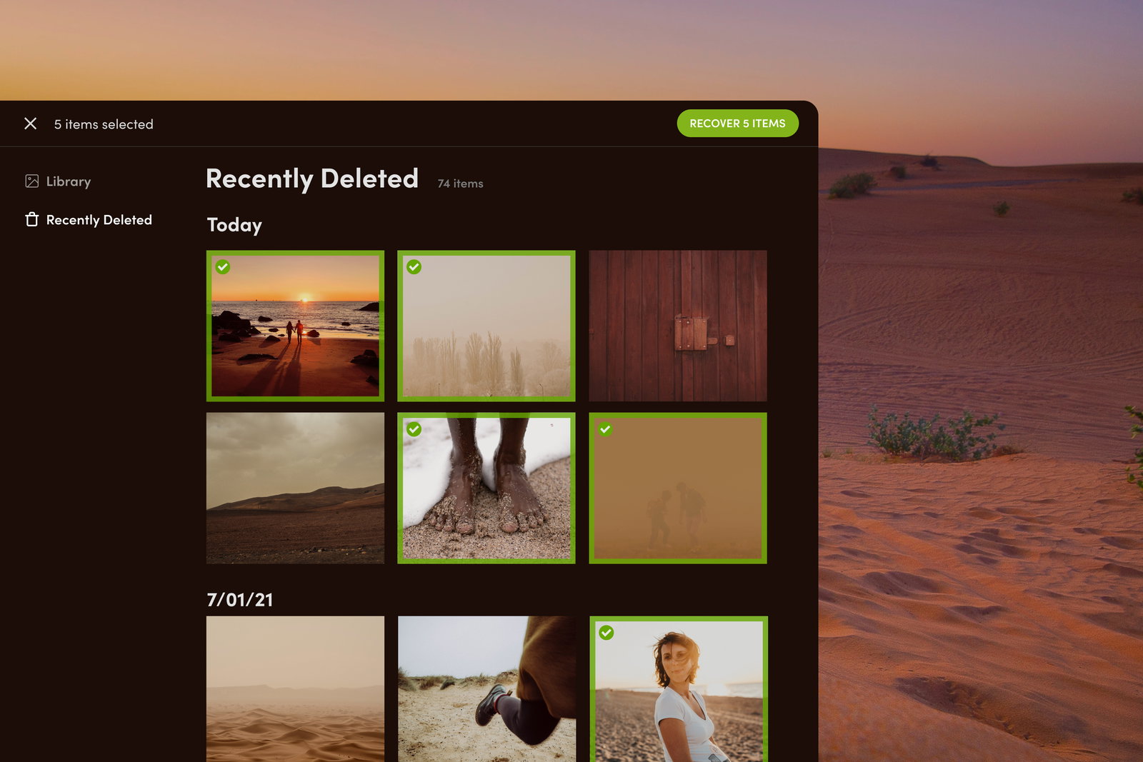 Try out photo and video recovery