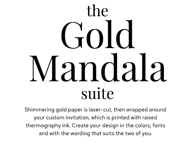 Gold Mandala - Laser Cut Invitation