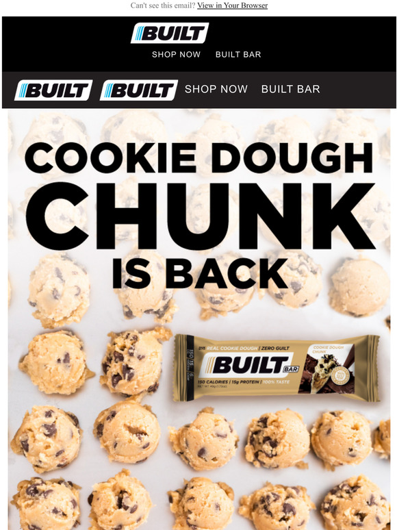 Built Bar Cookie Dough Chunk giveaway winners announced! Milled