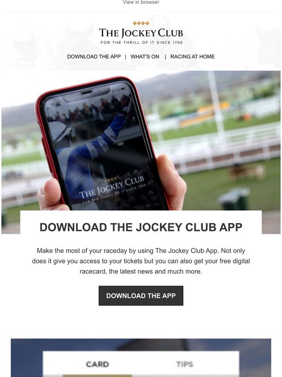 Have you downloaded The Jockey Club App?