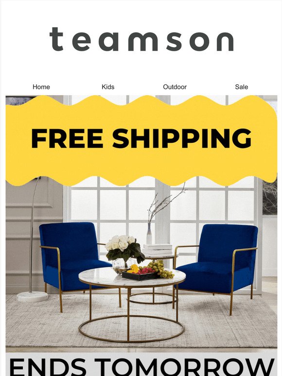 FREE Shipping Ends Tomorrow