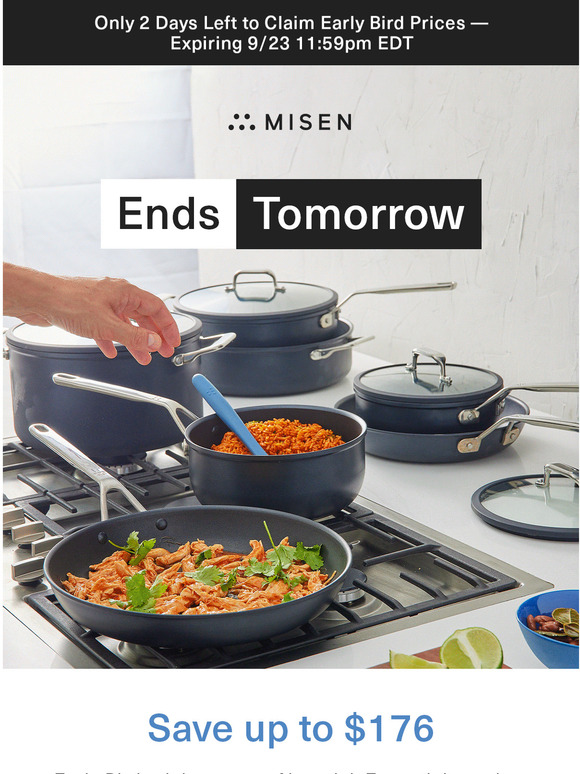 Misen Ends tomorrow Nonstick Cookware Early Bird Deals Milled