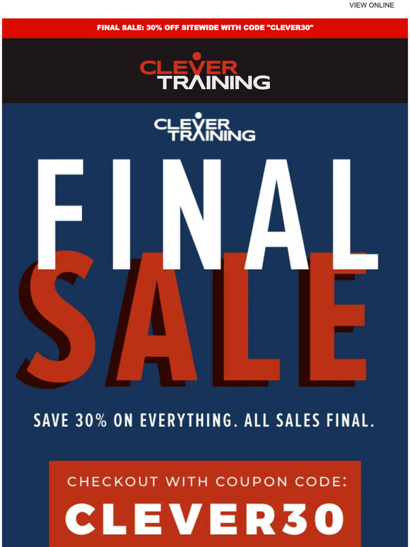 FINAL SALE: 30% off everything while it lasts!