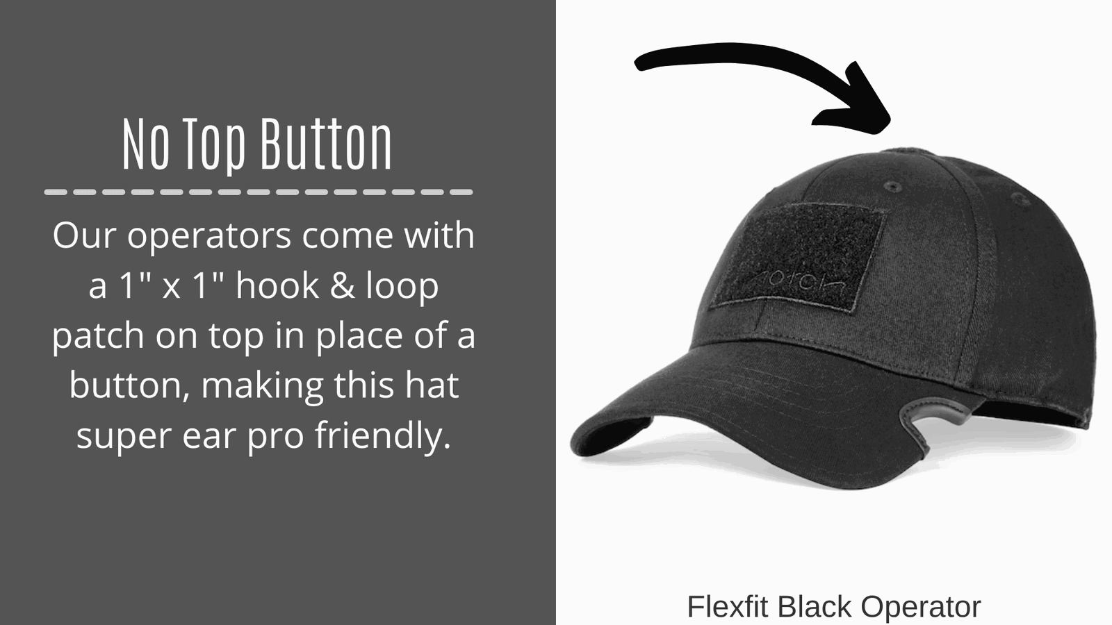 thumbnail image 2 of Rothco Tactical Special Operator Cap – Low Profile, Black, Adjustable With Patch Loops 2 of 5