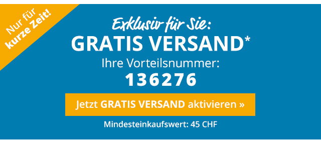 Jetzt gratis Versand sichern*