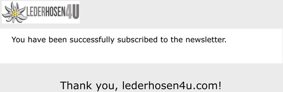 Newsletter subscription success