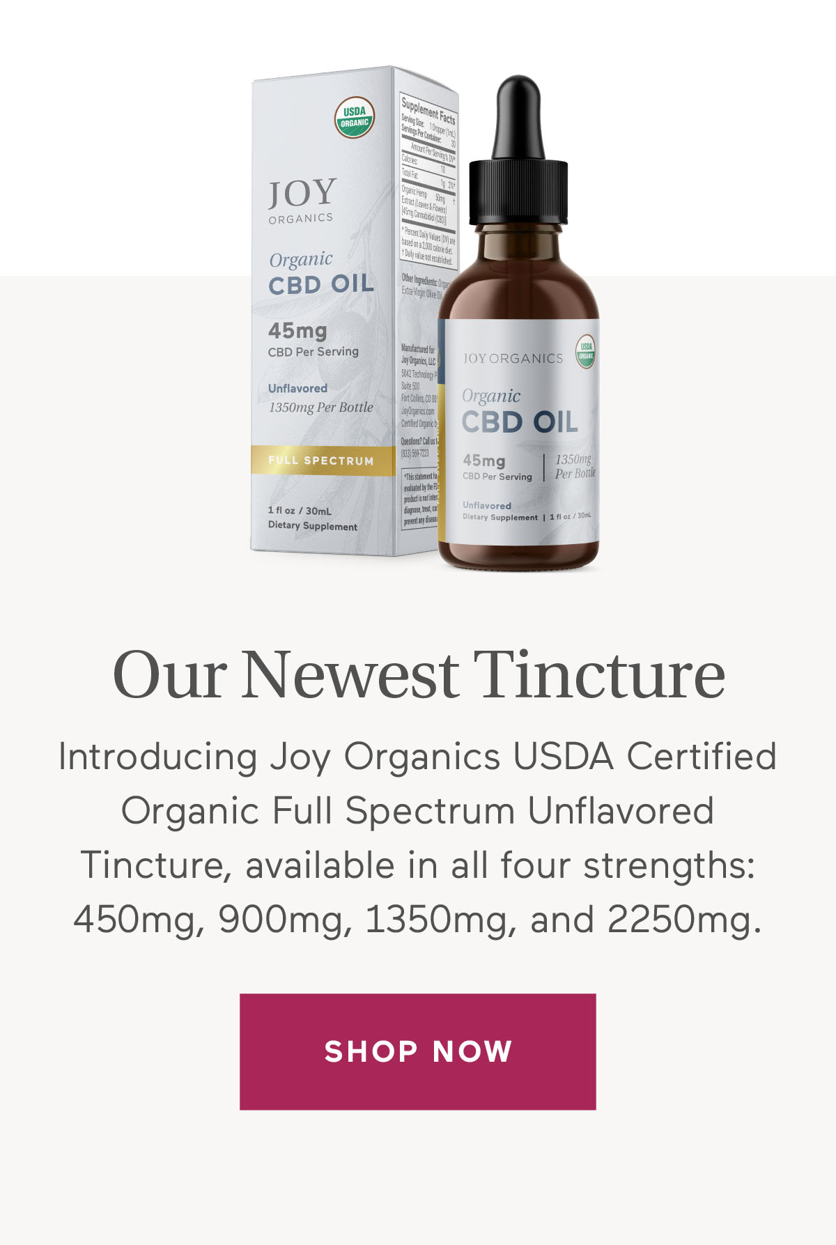 Available in all four strengths: 450mg, 900mg, 1350mg, and 2250mg.
