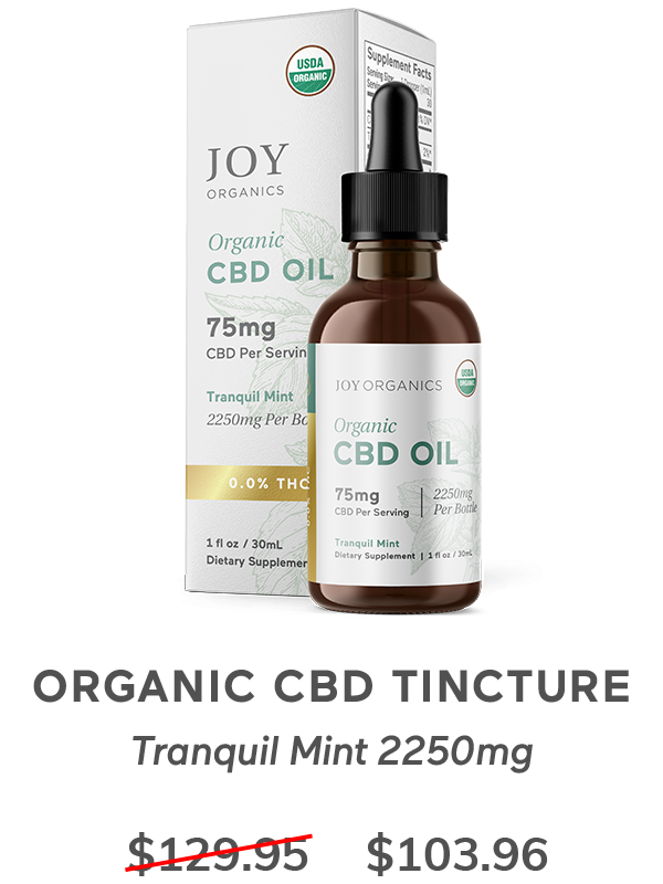 Organic CBD Tincture, Tranquil Mint, 2250mg