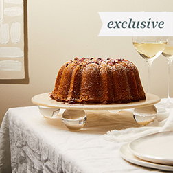 Hand-blown Glass Footed Cake Plate, by Maria Enomoto