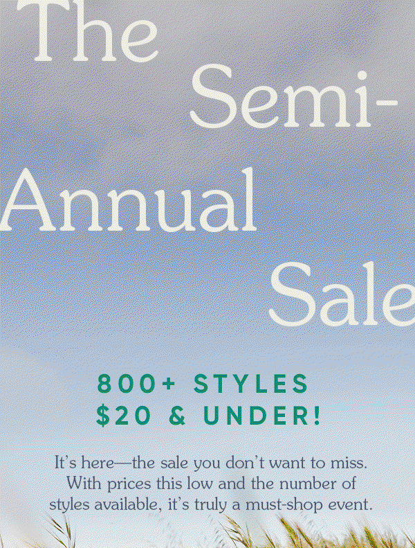 The Semi-Annual Sale