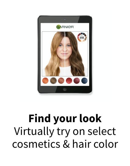Find your look. Virtually try on select cosmetics & hair color