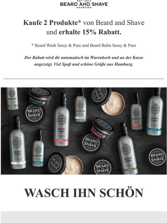 15% Rabatt auf Beard Wash und Beard Balm