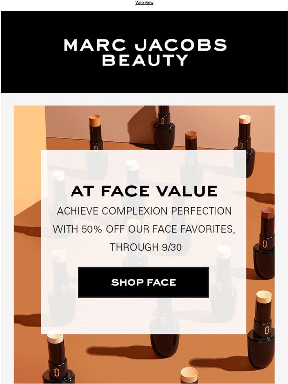 Put your best face forward with 50% off everything skin