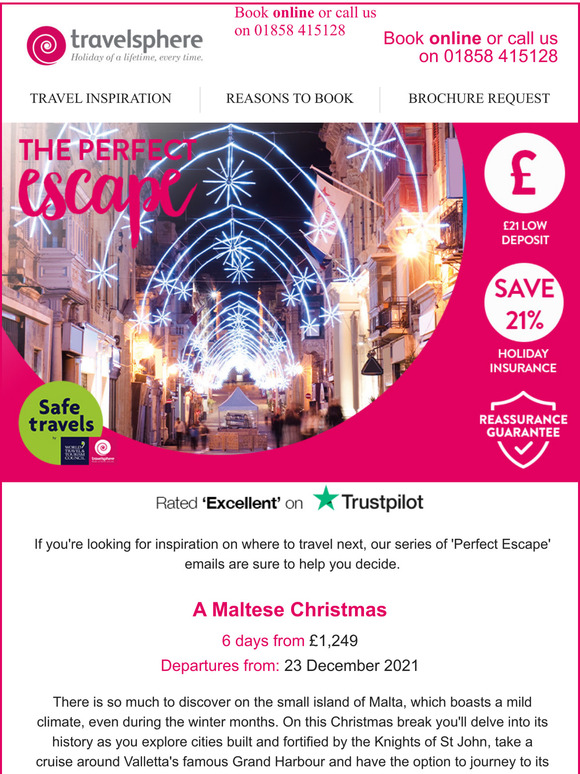 Miles Kimball Christmas Sales Brochure 2022 Travelsphere: The Perfect Escape | A Maltese Christmas | Milled