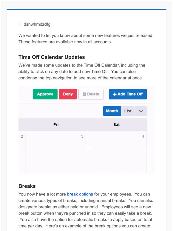 New Features - September 2021