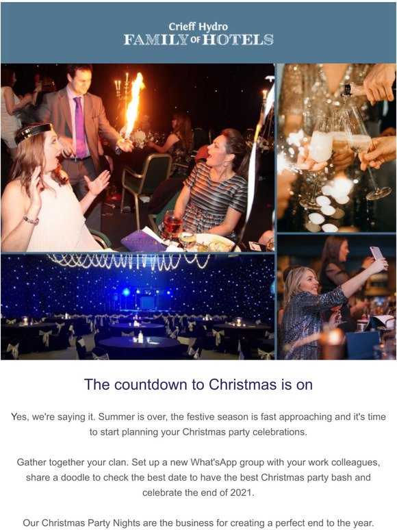 Diaries out, it's time to organise your Christmas party 