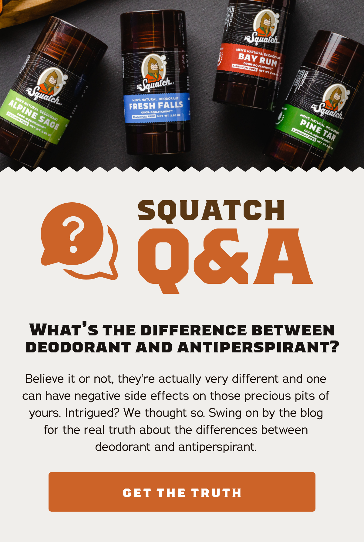 WTF Is The Difference Between Antiperspirant and Deodorant? - Dr. Squatch