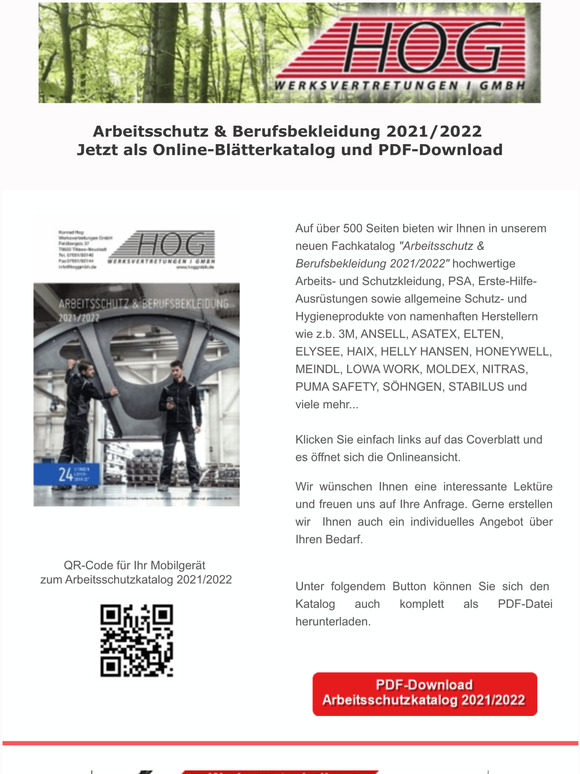 Neuer Fachkatalog: Arbeitsschutz & Berufsbekleidung 2021/2022