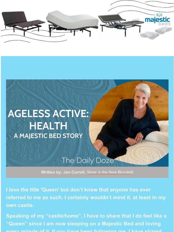 Why women over 50 need a Majestic Bed