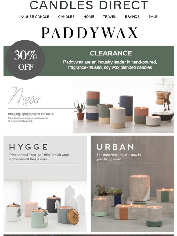 Paddywax Candles - Save 30% OFF