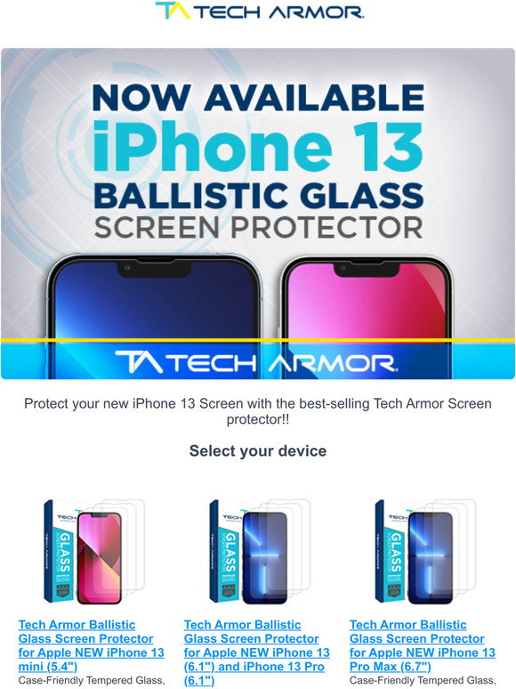 apple tech armor ballistic screen protection