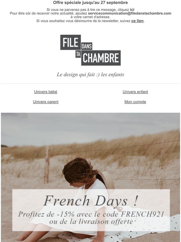 French Days : -15% sur le site !