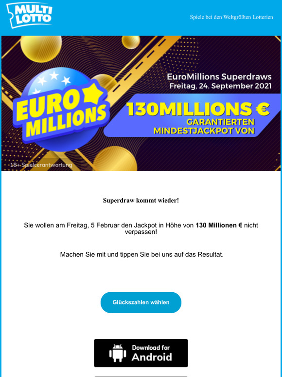 EuroMillions SuperDraw steht wieder an!