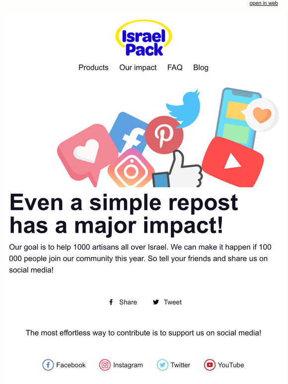 Even a simple repost has a major impact!