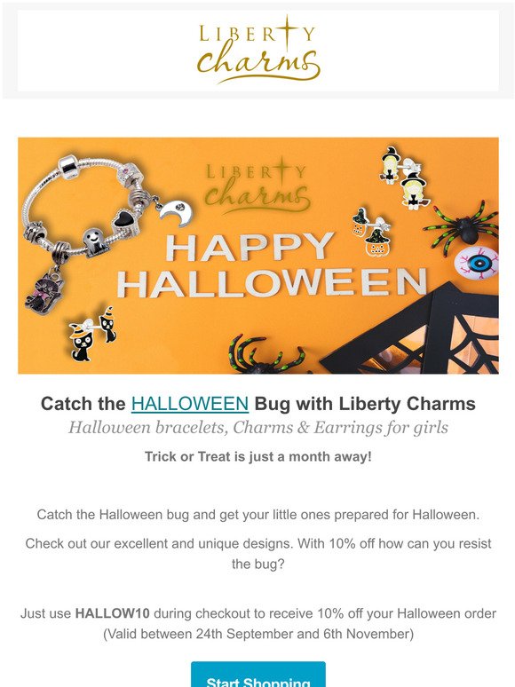 Catch the HALLOWEEN bug with Liberty Charms