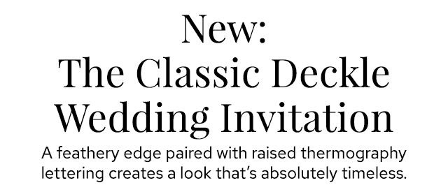 Classic Deckle - White - Invitation