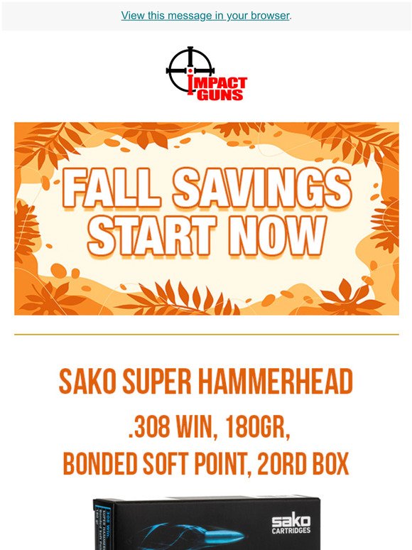 Fall Savings Start Now!