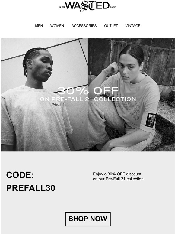 Enjoy a 30% OFF on Pre-Fall collection