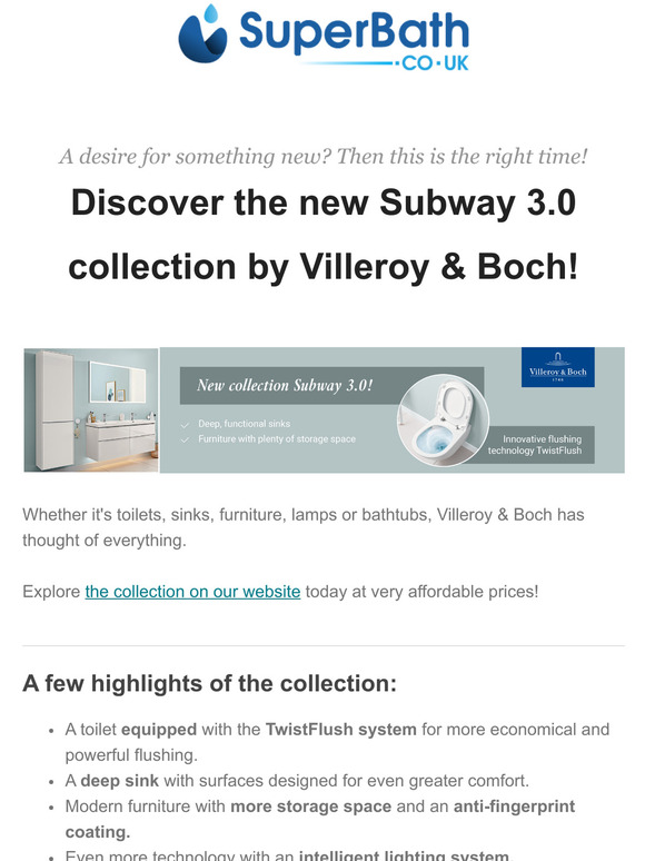 Discover the new Subway 3.0. collection by V&B!