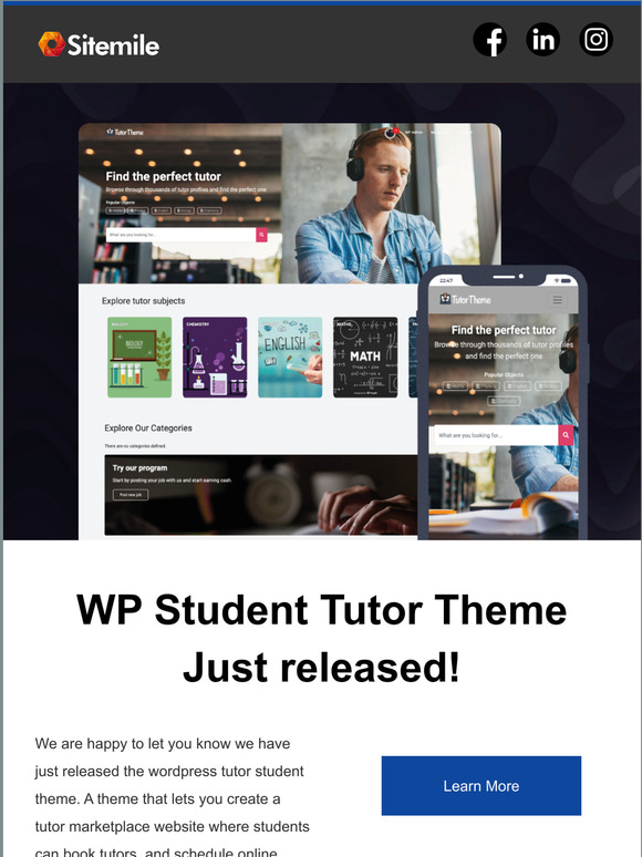  Wordpress Tutor Student Marketplace Theme just launched!